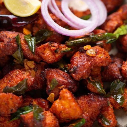 Hogenakkal Fish Fry, Kolambu & Chicken 65 Masala - Combo